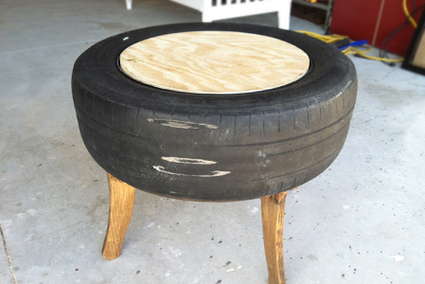 DIY Recycled Tire Table | DoItYourself.com