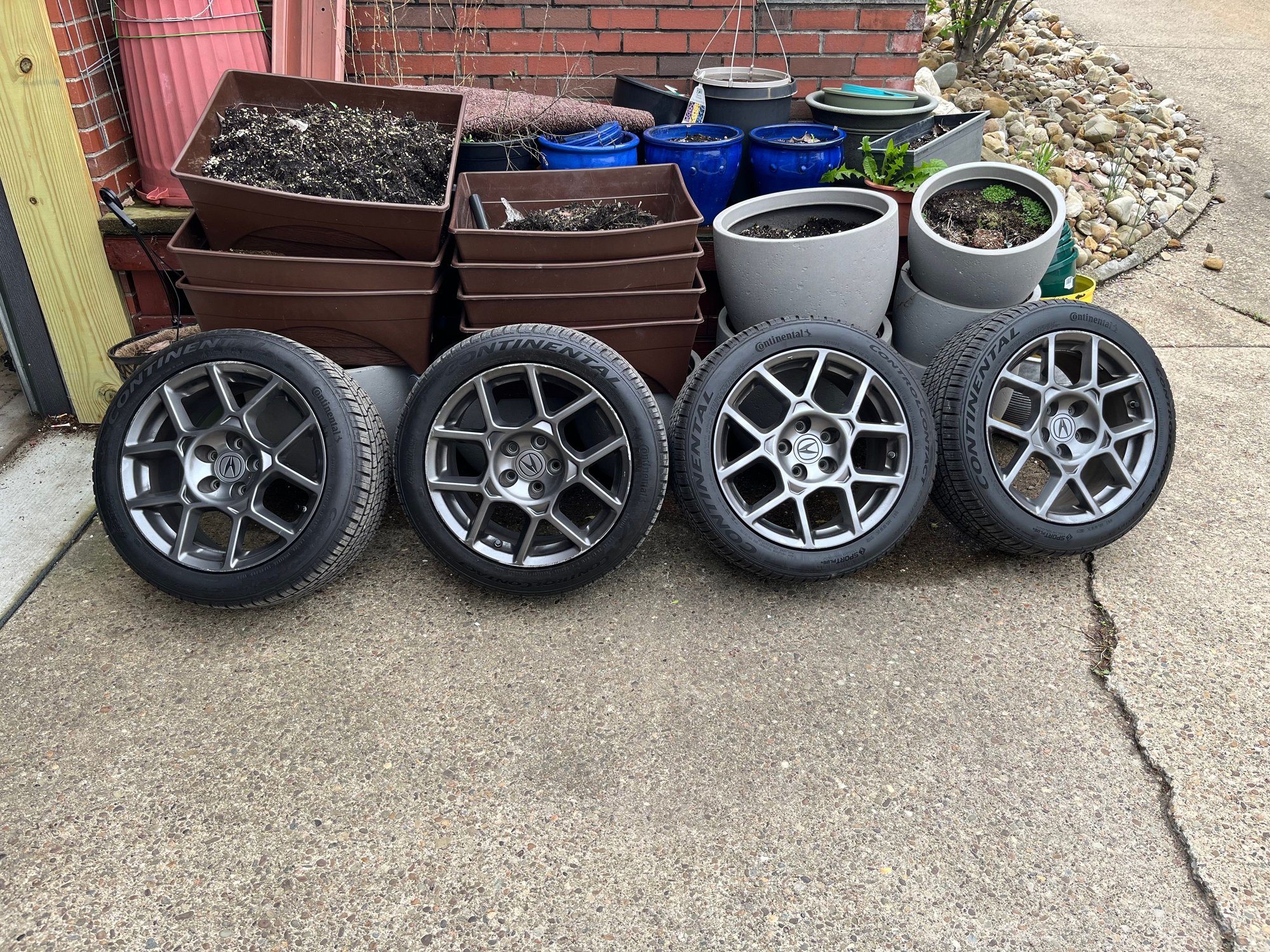 Wheels and Tires/Axles - 07-08 TL Type-S OEM Waffle Wheels Enkei 42700-SEP-A61 - Used - All Years  All Models - Charleroi, PA 15022, United States