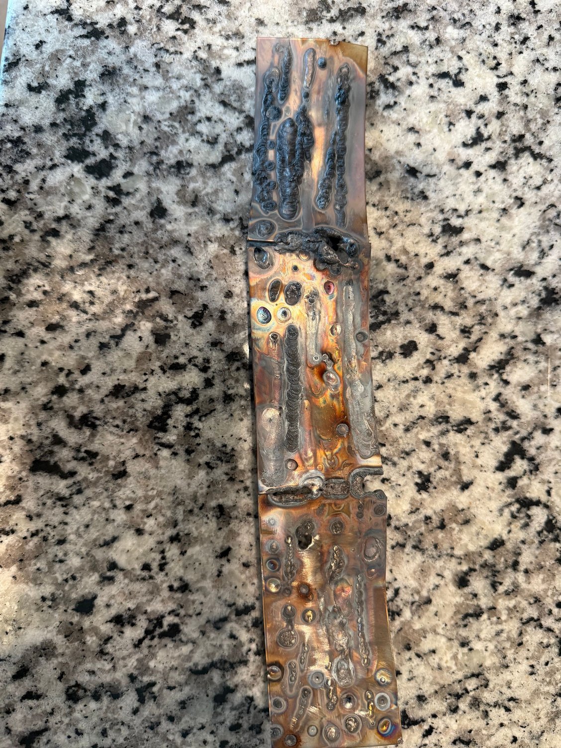 Gas flow, amps being used and how close to the medal makes a huge difference. 