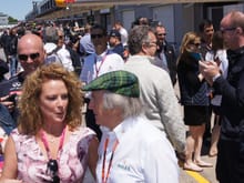 Jackie was everywhere yesterday as was Coulthard and Johnny Herbert.