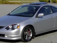 Satin Silver Metallic RSX w/blacked out headlights, lowered on eibach prokit with Canadian gunmetal typeS rims.