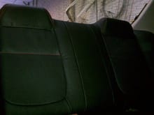 Custom 2 tone Leather seats (black outer, perforated inner, double red stitch)