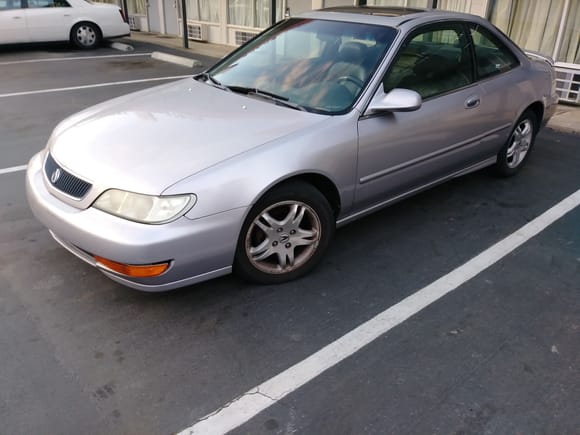 I bought my very 1st Acura CL yesterday it is factory stock was only driven 6 months a year since it was purchased new off showroom floor. Seller was asking $2k.. I paid $1,400 mwahahaha

She is a '98 CL 2.3L 
5-speed
171k miles
With the "premium interior"
upgraded plugs and wires from sh¡tty  OEM to NGK 
had to replace the VVT switch , brake light switch and a blown fuse. t both able and legal to drive)