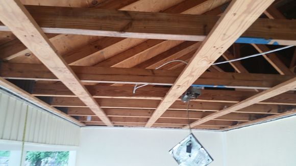 After taking down the PVC ceiling.