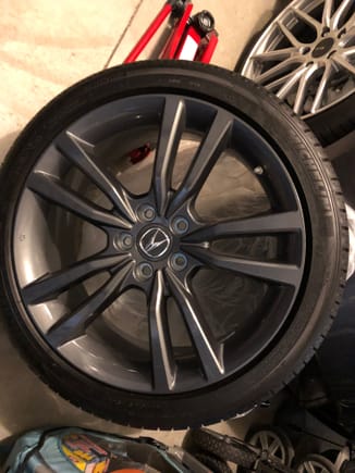 So just for info purposes this brand new rim/tire combo that came stock on this car 245/40/R19 Michellin Green X tire is 56lbs. The wheel tire combo I now have is 50lbs! 