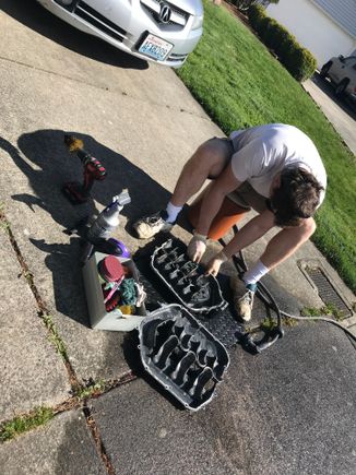 Cleaning out 172k miles of grime from the I/M.