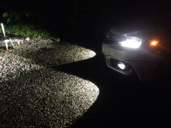 The OEM LED fogs look really NICE at night how the light beam cut out is!