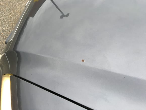 Small rust spot on the hood