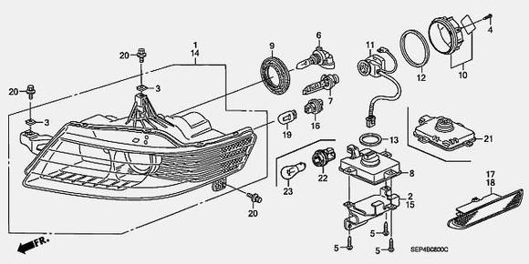 headlight diagram