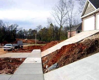 steep driveway construction