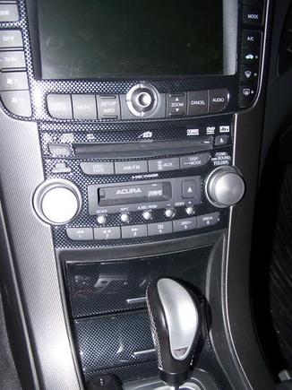 Carbon Fiber center console.