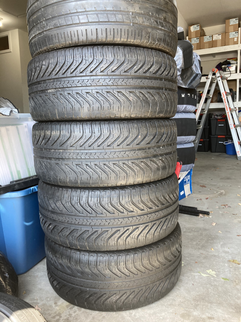 Wheels and Tires/Axles - FS: 5 Wheels & Tires - Exel Ennio 18x8 5x114.3 on Michelin Pilot Sport A/S+ 245/40/18 - Used - 0  All Models - Naperville, IL 60564, United States