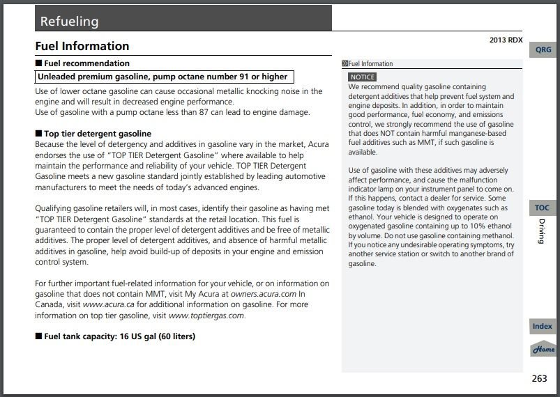 using-lower-octane-gas-acurazine-acura-enthusiast-community