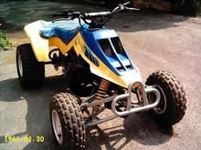 My 87 Quadzilla..lets just say that my Quadracer is almost as fast as the beast if not just as fast since the zilla is stock and my LT250r is CRAZY!!!                                                  