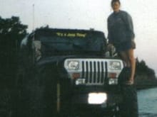 This was my first look on fourwheeling, My wife standing on a 38&quot; super swamper bogger