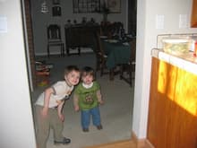 My 2 grandsons. Jacob on the left is 4 and his little bro Aden is 18 mos. Both are way too much fun to have around.