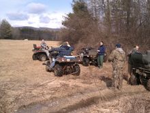 Lunch break in a hay field.  The weather was amazing for the middle of february.