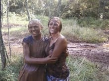 Mud bath!! ... My youngest son decided he was gonna give me a hug!!