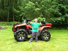 my 8 yo aaron excited about going for a ride :)