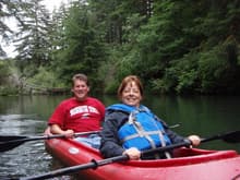 Cindy and me kayaking the Siltcoos River