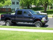 My truck, 2003 F350 Crew Cab, Short Box, FX4 Package, Lariat, Diesel with a 4&quot; lift and 35&quot; tires.
