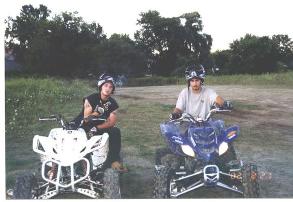 Here is a Pic of me on my Raptor and my best friend on his Z400!