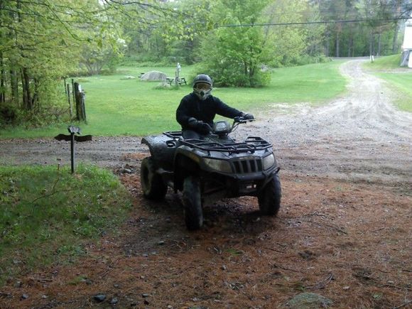 jerry pulling into camp on the ac