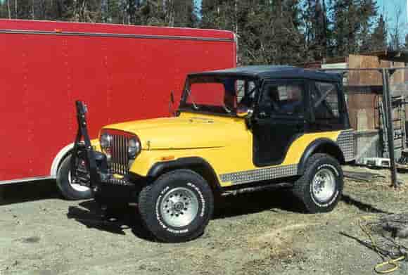 This is the cj5v8. Four years on restoration.  It doesn't really go into the bush. 