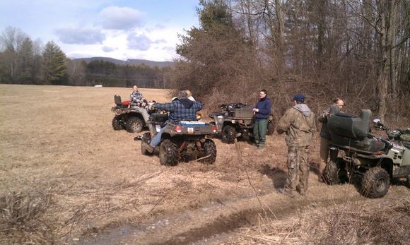 Lunch break in a hay field.  The weather was amazing for the middle of february.