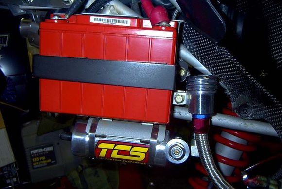 Rear TCS Shock and Odessey sealed battery                                                                                                                                                               