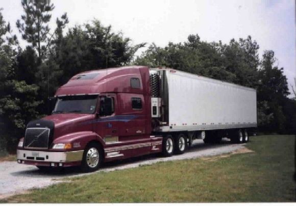 Trucking has been very good to me. Here is my 2000 Volvo and 2003 Great Dane Temperature controll trailer.