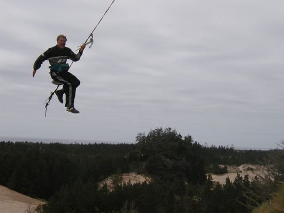 Tree swing anyone ??? This one goes waaayyy out over a steep dune !!!                                                                                                                                   
