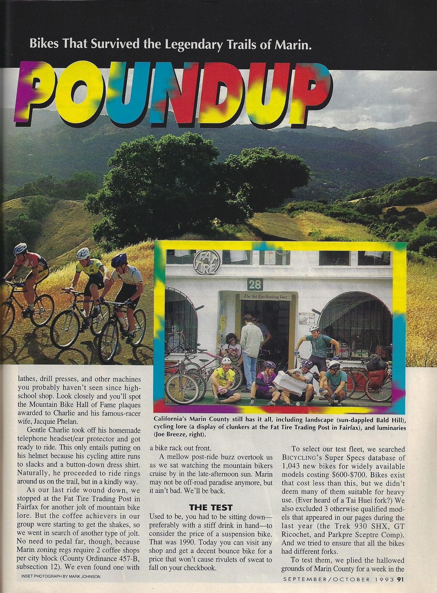 Road Test/Bike Review (1993) Five Budget MTBs with Front Suspension