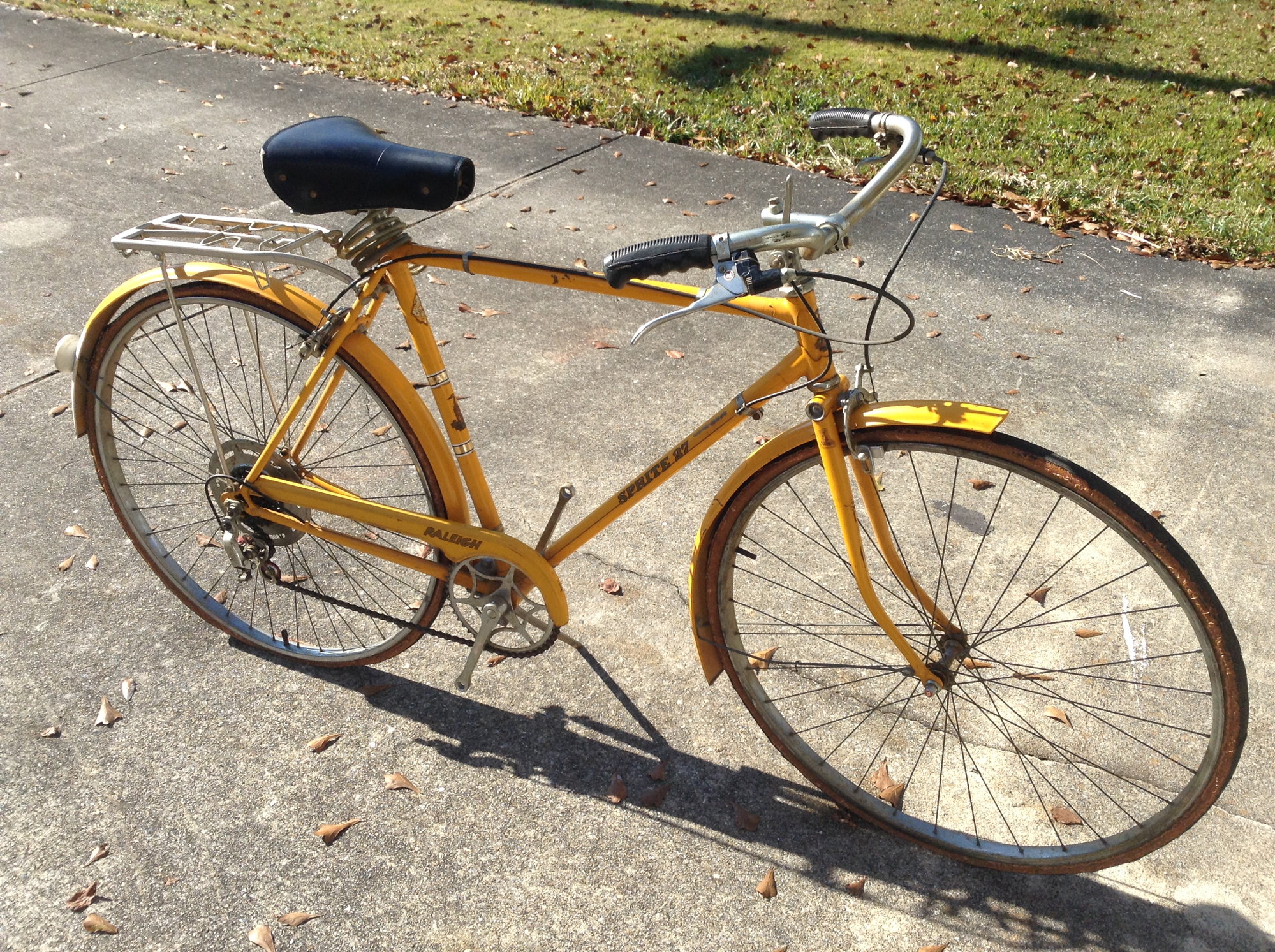 vintage bike yellow
