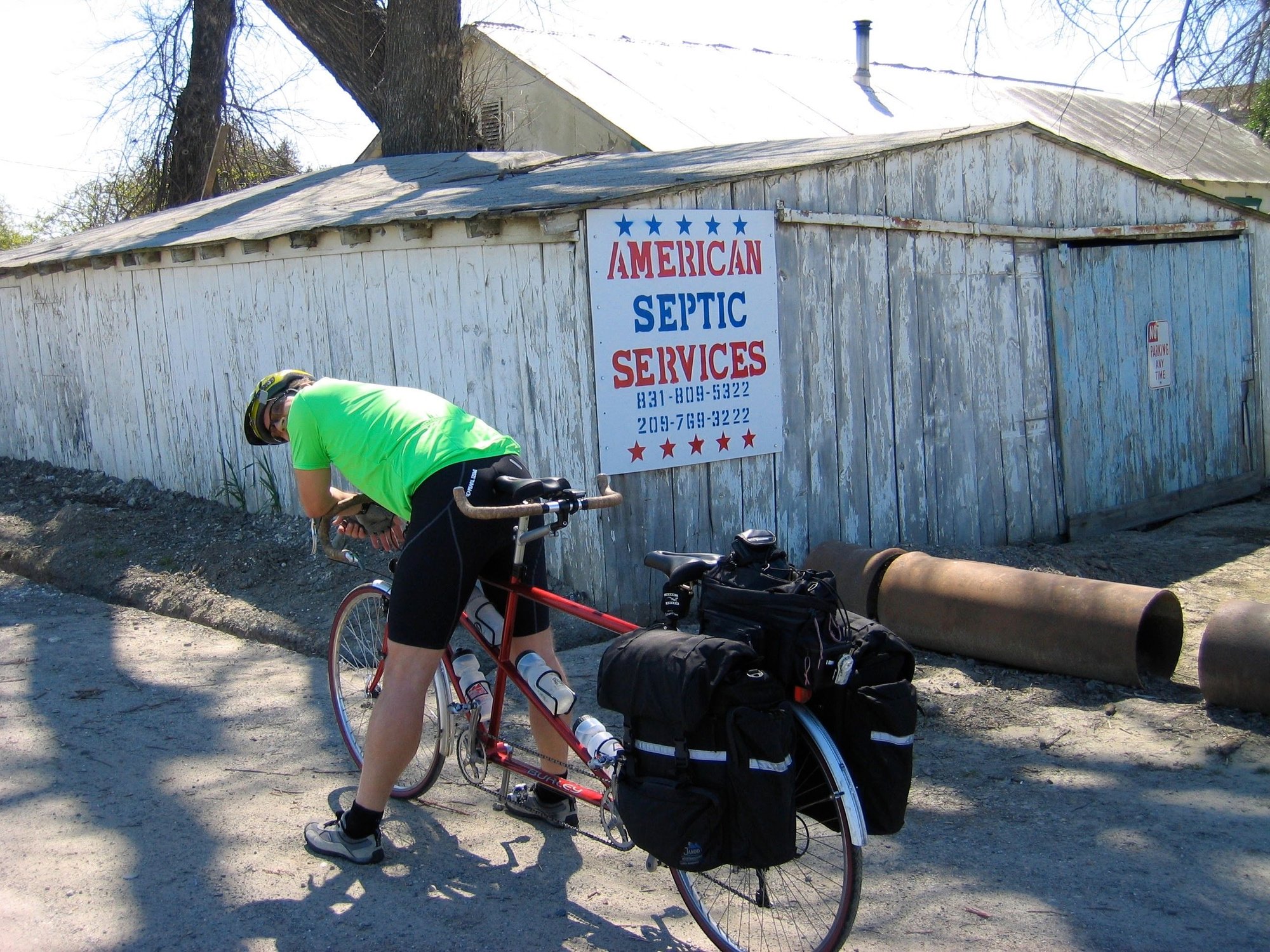 Burley tandem headed to Mercey Hot Springs April 2009