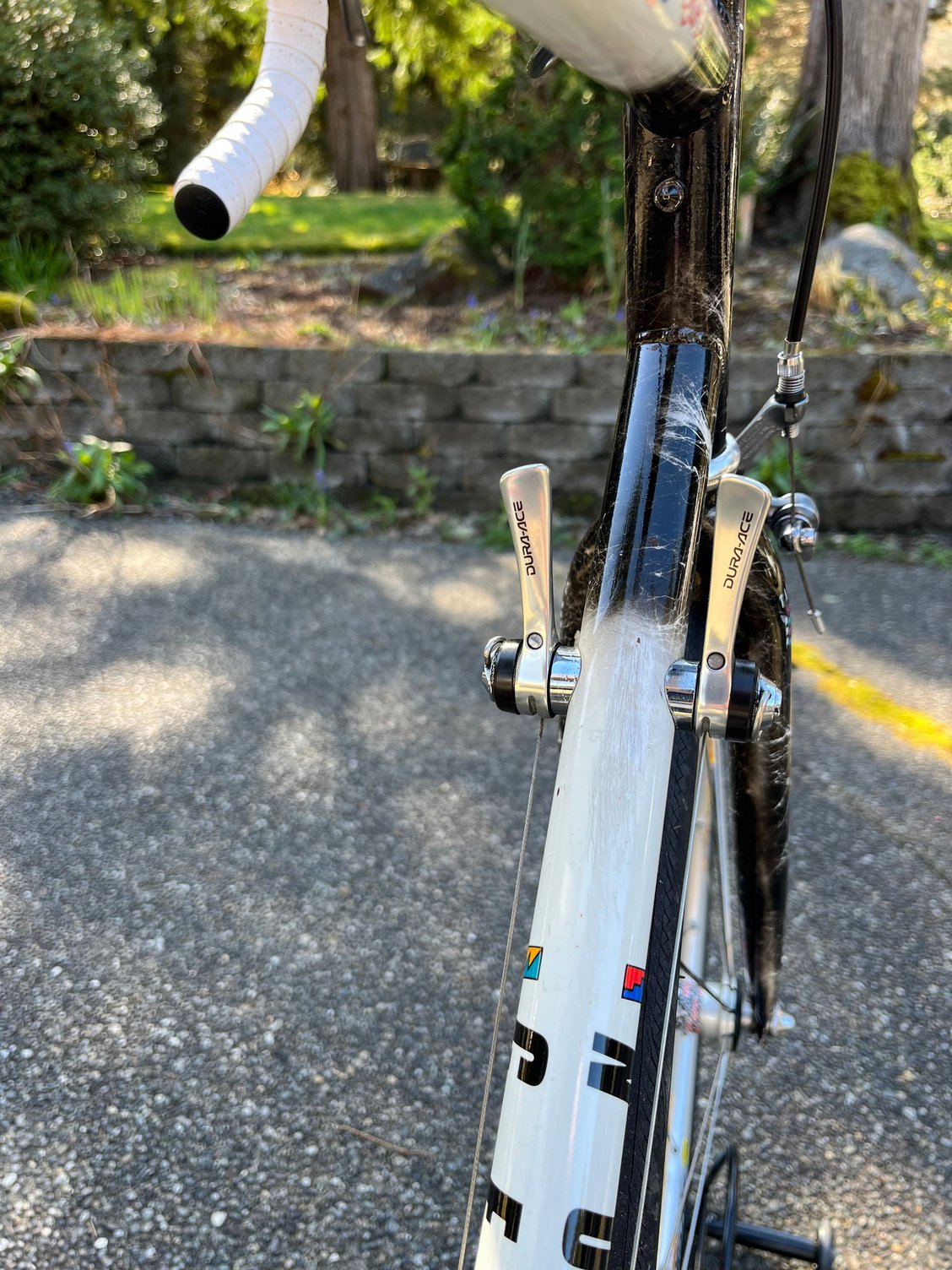 And Dura-Ace 9 speed shifters to round out the build.