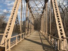 Bridge connecting Boom Island to Nicollet Island near Downtown Minneapolis.