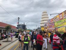 The huge crowd at the Seafood Festival in Morehead City.