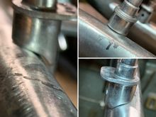 Left image shows the boss over the gap. 