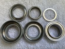 Note the alloy washer has no tab cause the fork it was on had no slot, but can find a tabbed washer for the buyer, if wanted