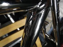 Seat tube and note how clean the braze work is, characteristic of the home frame makers doing the torch work.