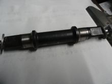 Sugino MW -68    Standard English BB spindle.  I forgot what your BB shell measures.