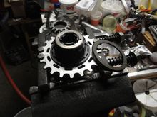 Freewheel body ready for the cogs to be re-installed.