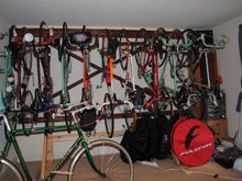 A later rendition of my rack.  Sadly a lot of those are gone now.  
