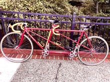 My Ritchey tandem parked on replacement bridge that Owen and family are resting on above.