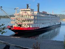 This is the cruise ship that everyone sleeps on at night. They wake up with a different port and takeoff for the adventures.