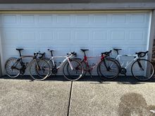 As of 2023 Orbea Orca (15,520), Velovie (2,500), Specialized Tarmac (7,900) and my CAAD9 (8,500) miles.