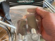 Some kind of dia compe knock off. 

They aren’t exactly lever shaped, but give a good place to pull when honking. 