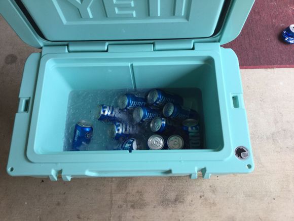 Going to add more beer and ice. Yes it’s water beer but it’s easy on the head the next day.
