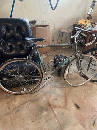 (Seller Pic) Samantha Reno is my new aquired 1997 bIanchi San Remo, Lugged steel, shifter bosses and semisloping fork crown
